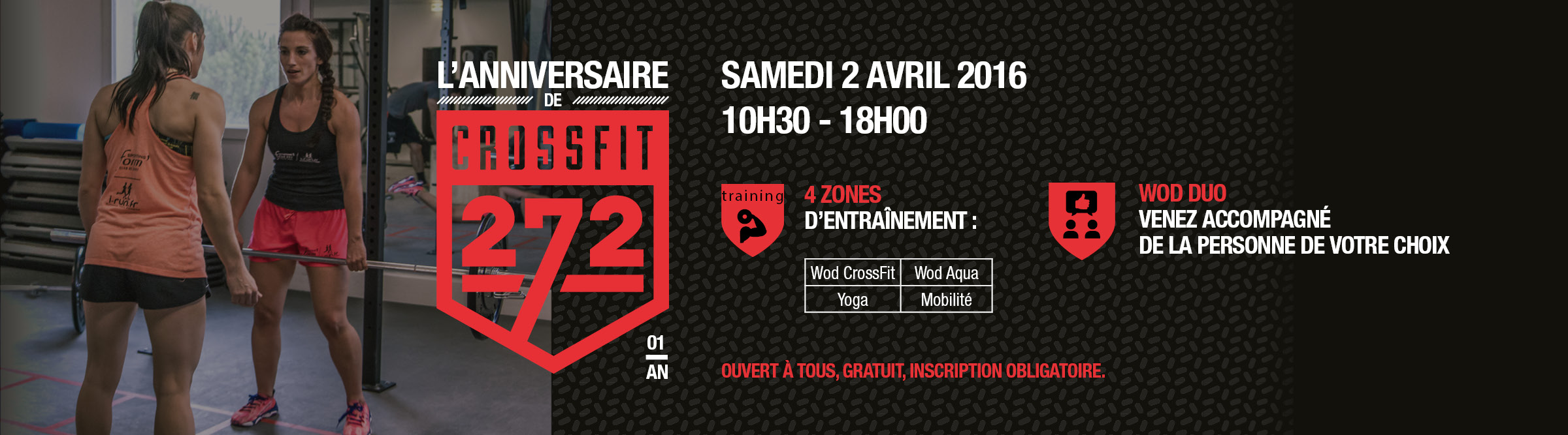 L’anniversaire de CrossFit 272, Samedi 2 avril 2016